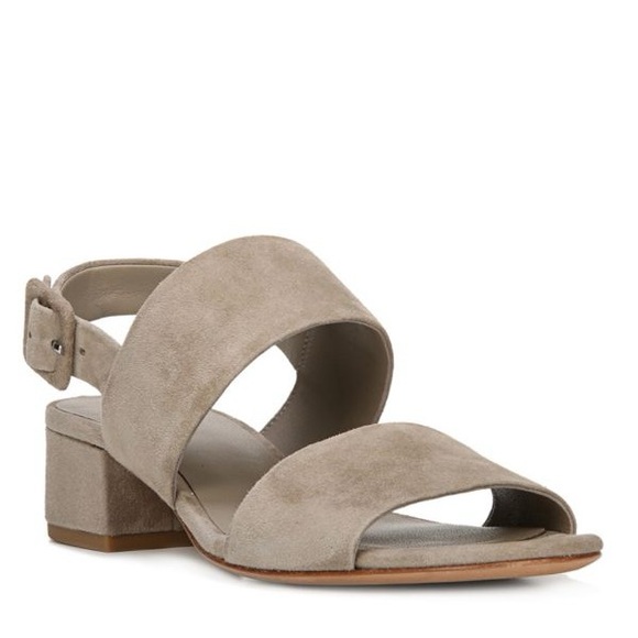 Vince Shoes - $295 VINCE Taye Buckle Suede Block Heel Slingbacks Size 9.5 Gray
